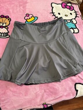 Gray Women's Flared Skirt